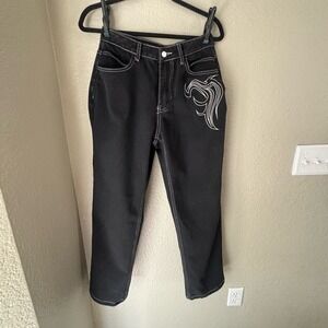 Junior Black Denim Jeans size Small